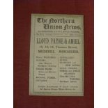 1912/1913 Rugby League, Huddersfield v Wigan, an ex bound volume programme from the game played on