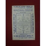 1904/1905 Sheffield Wednesday v Middlesbrough, an ex bound volume football programme from the game