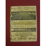 1938/39 Wolverhampton Wanderers v Bradford Park Avenue, a programme from the game played on 07/01/