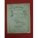 1922/23 Tranmere Rovers Reserves v Stockport County Reserves, a programme from the game played on