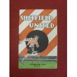 1935/1936 Sheffield Utd v Bradford City, a programme from the game played on 18/04/1936, heavy