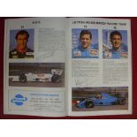 1988 Motor Racing, an autographed programme from the Formula 1 Grand Prix in Monaco, during May