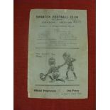 1937/38 Rugby League, Swinton v Wigan, a programme from the game played on 11/09/1938