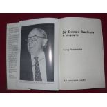 Cricket, Sir Donald Bradman, a biography by Irving Rosewater, autographed by Don on the front cover,