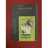 1958 World Cup, Sweden, England v Soviet Union, a programme from the game played in Gothenburg on