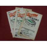 Feyenoord, a collection of 4 football programmes played at the Stadium, 1958/59 Man Utd (