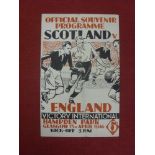 1946 Scotland v England, a programme from the Victory International, played at Hampden Park, on 13/