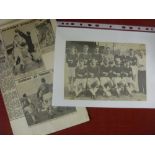 A scrap book from the late 1940's, together with an a magazine team group picture of Swansea