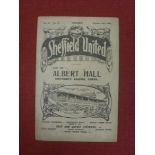 1923/24 Sheffield Utd v Blackburn Rovers, programme from the game played on 23/02/1924, folded