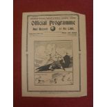 1939/1940 Tottenham v Birmingham City, a programme from the 1st League game played of the war