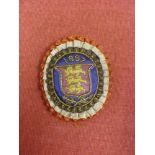 1897 FA Cup Final, Aston Villa v Everton, a Football Association Stewards Badge, as given for the
