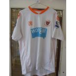 2010/11 Blackpool, a match worn, white away shirt, Premier League, as worn in the game, against