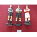 A collection of 3 ceramic football figures, Alex James, Jackie Milburn and Ivor Allchurch