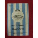 1943 Football League (North) War Cup Final, Sheffield Wed v Blackpool, a rare programme from the