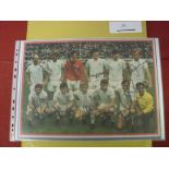 1970 Mexico World Cup, an autographed England team picture, from the team that played Rumania, in
