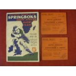 1931/32 Rugby Union, the Illustrated souvenir of the Springboks, South African Rugby Team, for the