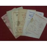 A collection of 8 football programme in various condition, Stoke (6), Port Vale (2), 18/03/1944