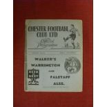 1934/35 Chester v Southport, a programme from the game played on 06/10/1934, tape marks to spine