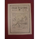 1927/28 Tottenham v Manchester Utd, a programme from the game played on 04/02/1928