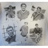 EVERTON 1968 Folder with Everton crest on the front published by The Sun containing 12 sketches of