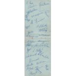 PORTSMOUTH AUTOGRAPH 1948/9 & 1949/50 Two album pages with 30 autographs of players who won back