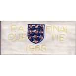 1966 CUP FINAL Steward armband for the 1966 Final, white with FA badge and FA Cup Final Tie 1966