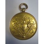 LEICESTER CITY MEDAL 1927 Gold hallmarked London Combination medal awarded to T. Gibson of Leicester