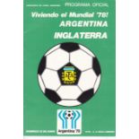 ARGENTINA - ENGLAND 1977 Official programme, Argentina v England, 12/6/77 in Buenos Aires.