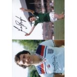 SIGNED PHOTS Signed 8” x 6”, showing images of players in action and posed from the 1960s – 1980s,