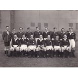 RUGBY - SCOTLAND 1946 Scotland XV team photograph v Wales 1946 at Murrayfield. Embossed by