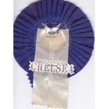 CHELSEA Small 1960's rosette with slight ageing marks. Generally good