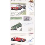 MOTOR RACING Three covers from the Great Names in Motor racing series. Each one is signed comprising