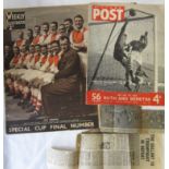 ARSENAL Two magazines and newspaper cuttings relating to Arsenal in the FA Cup in 1936 and 1950