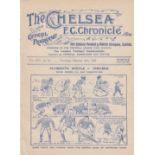 CHELSEA Programme Chelsea v Plymouth Argyle FA Cup 3rd Round Replay, 24th February 1921. Ex Bound