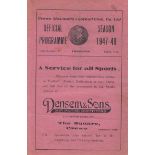 CREWE - MANSFIELD 47 Crewe home programme v Mansfield, 27/8/48, fold, pencil score noted (0-0).