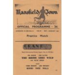 MANSFIELD 48-49 Scarce Mansfield Practice Match programme, 14/8/48, Colours v Whites, eight page