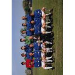 SIGNED IPSWICH 1968 Col 12” x 8” photo, showing an image of the Ipswich Town squad posing with their