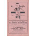 NEW BRIGHTON - MANSFIELD 49-50 New Brighton home programme v Mansfield, 1/4/50, fold, slight