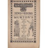 NEWCASTLE - NOTTM FOREST 1921 Newcastle home programme v Nottingham Forest, 8/1/1921, FA Cup, the