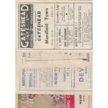 MANSFIELD 48-49 Four away programmes, 48-49, Mansfield at Gateshead, 9/4/49, Halifax 13/9/48,