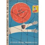 WORLD CUP 54 Official programme , World Cup Final, Hungary v Germany, 4/7/54 in Bern, no writing,