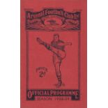 ARSENAL - LEEDS 1938 Arsenal home programme v Leeds, 5/11/1938, pencil score, scorers, slightly