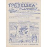 CHELSEA Programme Chelsea v Reading FA Cup 1st Round Replay 12th January 1921. Ex Bound volume.