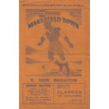 MANSFIELD - NEW BRIGHTON 49 Mansfield home programme v New Brighton, 12/11/49, folds, slight