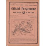 TOTTENHAM - MAN UTD 1914 Tottenham home programme v Manchester United, 21/11/1914, eight page