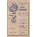 CHESTERFIELD - MANSFIELD 1934 Chesterfield home programme v Mansfield, 17/2/1934, Chesterfield