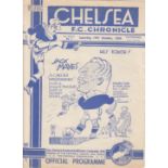 CHELSEA Chelsea home programme v Millwall 14th October 1939. 4 Pager NOT Ex Bound Volume with