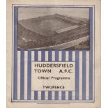 HUDDERSFIELD - BIRMINGHAM 1935 Huddersfield home programme v Birmingham, 27/4/1935, slight fold,