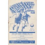 QPR - MANSFIELD 1937 Queens Park Rangers home programme v Mansfield, 9/10/1937, 1-1 draw, fold,