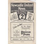 NEWCASTLE - ARSENAL 1933 Newcastle home programme v Arsenal, 25/3/1933, Arsenal Championship season,